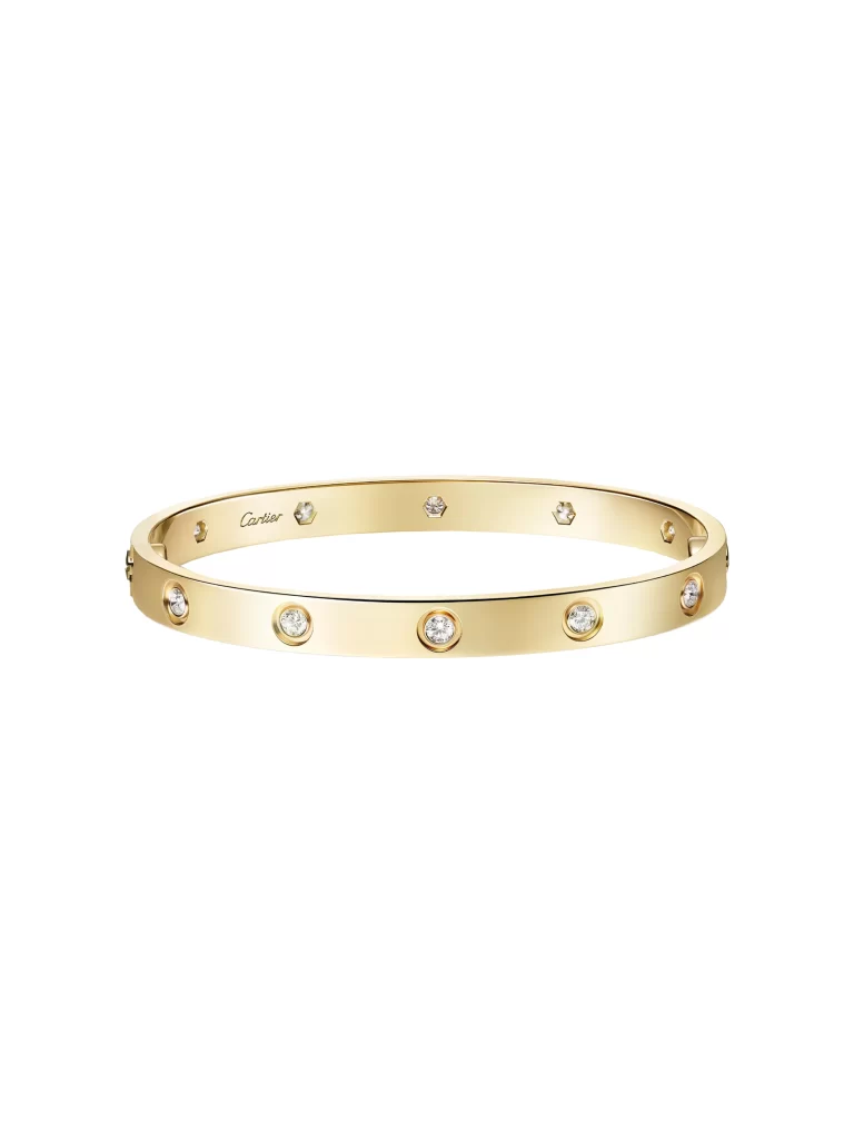 Cartier-Love-Bracelet-10-Diamonds-Classic-Model-B6070317-18k-Yellow-Gold-18