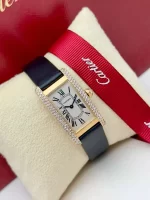 Cartier-Tank-Americaine-Watch-WB701251-Small-Model-18k-Yellow-Gold-Diamonds-Leather