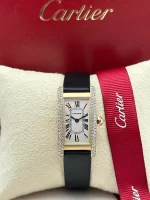 Cartier-Tank-Americaine-Watch-WB701251-Small-Model-18k-Yellow-Gold-Diamonds-Leather-Front