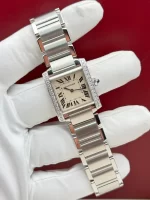 Cartier-Tank-Francaise-Watch-W4TA0009-Steel-Diamonds-Quartz-Medium-Hand