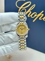 Chopard-Gstaad-Watch-8112-Vintage-18k-Yellow-Gold-Steel-Diamonds-Hand