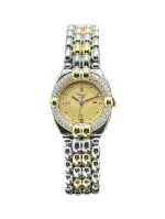 Chopard-Gstaad-Watch-8112-Vintage-18k-Yellow-Gold-Steel-Diamonds-Quartz