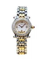 Chopard-Happy-Sport-Watch-8246-Steel-18k-Yellow-Gold-Diamonds-Small-Model-Quartz-Vintage