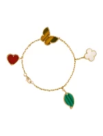 Lucky-Alhambra-Bracelet-VCARD79600-Yellow-Gold-MOP-Malachite-Canelian-Tiger-Eye-19