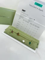 Lucky-Alhambra-Bracelet-VCARD79600-Yellow-Gold-MOP-Malachite-Canelian-Tiger-Eye-Original