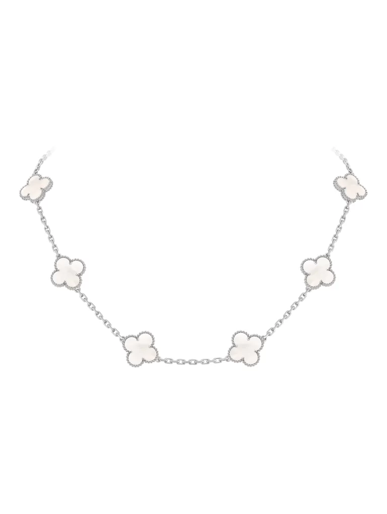Van-Cleef-Arpels-Vintage-Alhambra-10-Motifs-Necklace-VCARF48500-18k-White-Gold-MOP-42