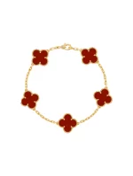 Van-Cleef-Arpels-Vintage-Alhambra-Bracelet-5-Motifs-VCARD35500-18k-Yellow-Gold-Carnelian-19