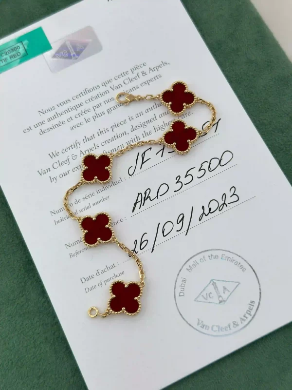 Van-Cleef-Arpels-Vintage-Alhambra-Bracelet-5-Motifs-VCARD35500-18k-Yellow-Gold-Certificate