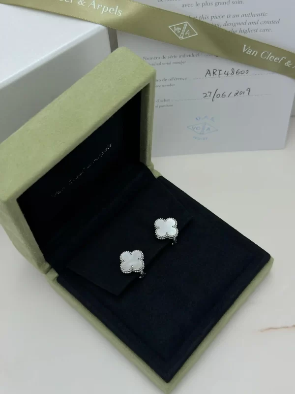 Van-Cleef-Arpels-Vintage-Alhambra-Earrings-VCARF48600-18k-White-Gold