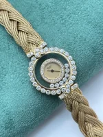 Vintage-Chopard-Happy-Diamonds-Watch-4097-Rare-Model-Yellow-Gold-Diamonds
