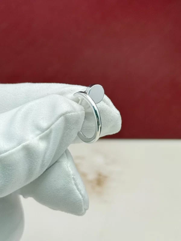 Cartier-Juste-Un-Clou-Hoop-Earrings-Small-Model-18k-White-Gold-Hand