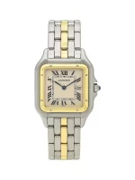 Panthere-De-Cartier-Medium-Model-Watch-Steel-18k-Yellow-Gold-Quartz
