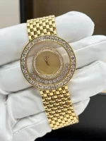 Vintage-Chopard-Happy-Diamonds-Watch-18k-Yellow-Gold-Factory-Diamonds-Front