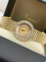 Vintage-Chopard-Happy-Diamonds-Watch-18k-Yellow-Gold-Factory-Diamonds-Original