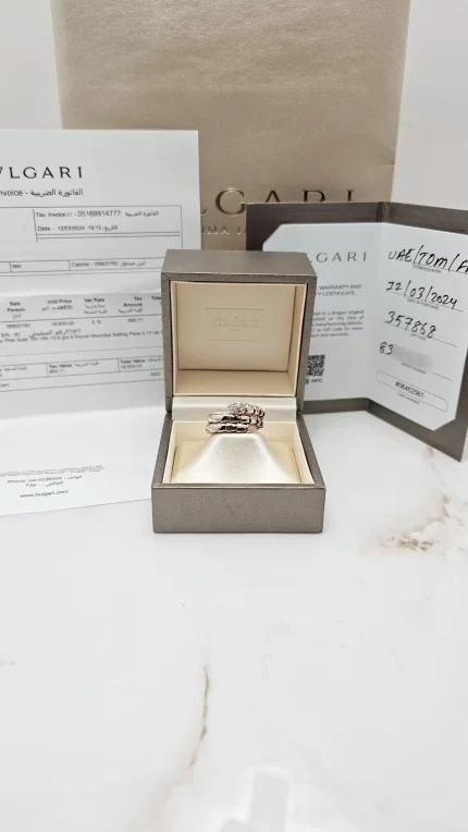 Bvlgari-Serpenti-Viper-Ring-357868-18k-Rose-Gold-Pave-Diamonds-Authentic
