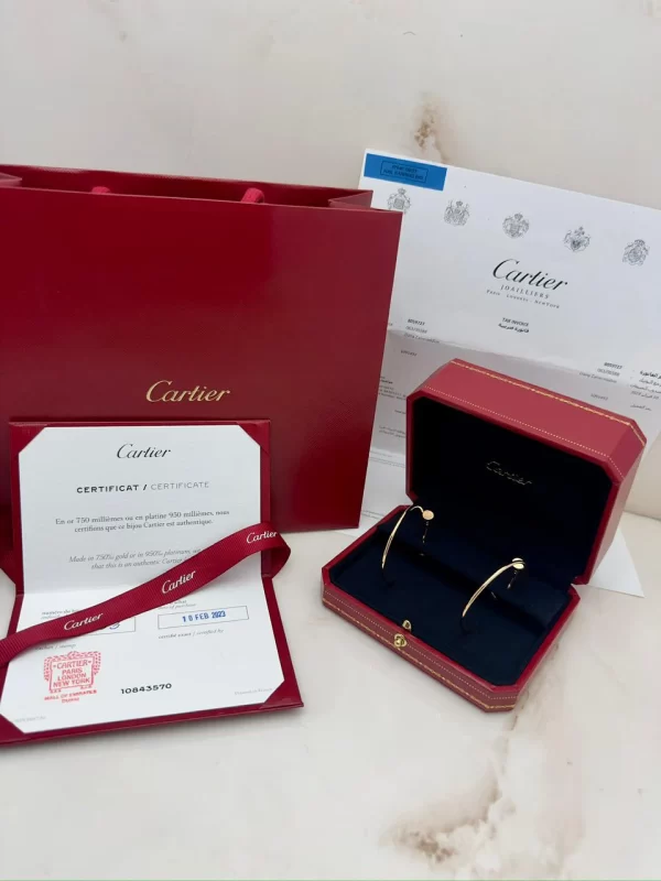 Cartier-Juste-Un-Clou-Hoop-Earrings-B8301211-18k-Rose-Gold-Original