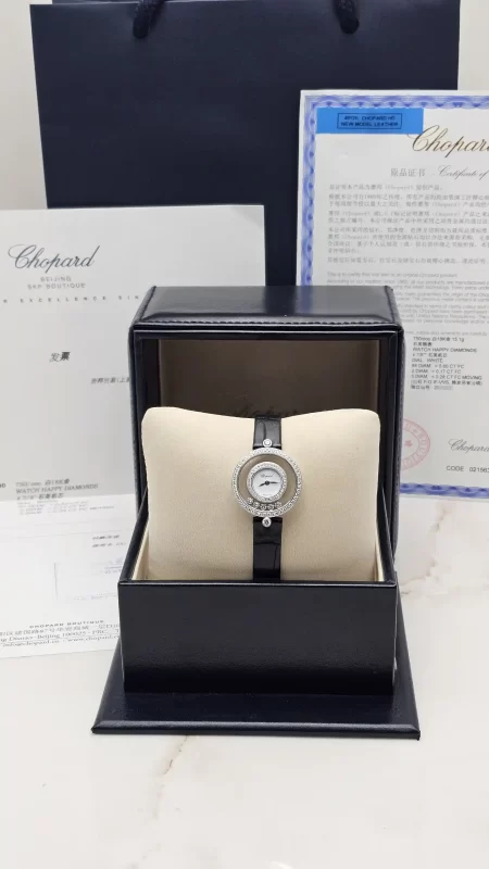 Chopard-Happy-Diamonds-Watch-203957-1201-18k-White-Gold-Diamonds-Quartz-Original