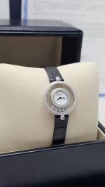 Chopard Happy Diamonds Watch 203957-1201 side view of the white gold case