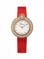Chopard-Happy-Diamonds-Watch-204407-5002-18k-Rose-Gold-MOP-Dial-Quartz-Satin-Strap