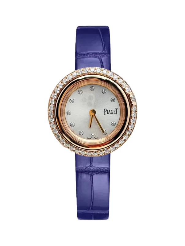 Piaget-Possession-Watch-G0A43082-18k-Rose-Gold-Diamonds-Leather-Quartz-Silver-Dial