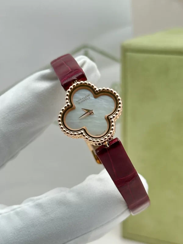 Van-Cleef-Arpels-Sweet-Alhambra-Watch-VCARO8SF00-18k-Rose-Gold-MOP-Dial-Leather-Hand