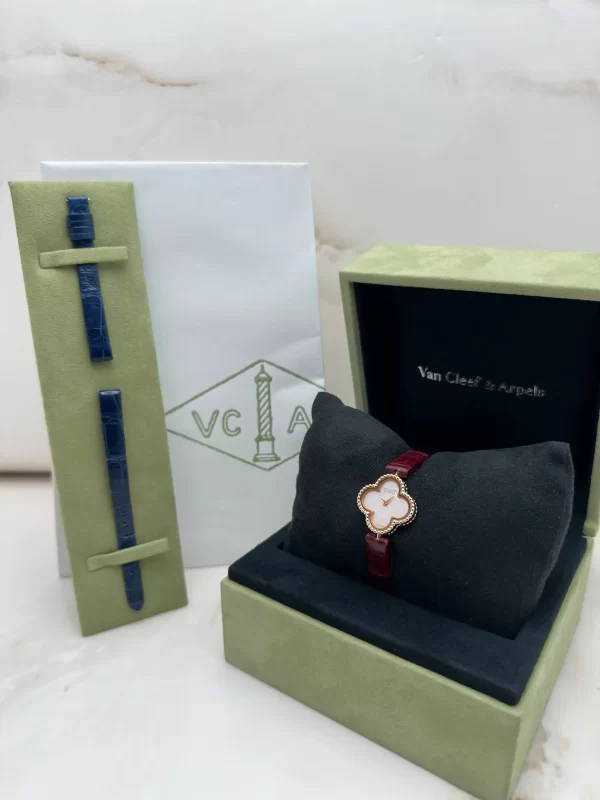 Van-Cleef-Arpels-Sweet-Alhambra-Watch-VCARO8SF00-18k-Rose-Gold-MOP-Dial-Leather-Original