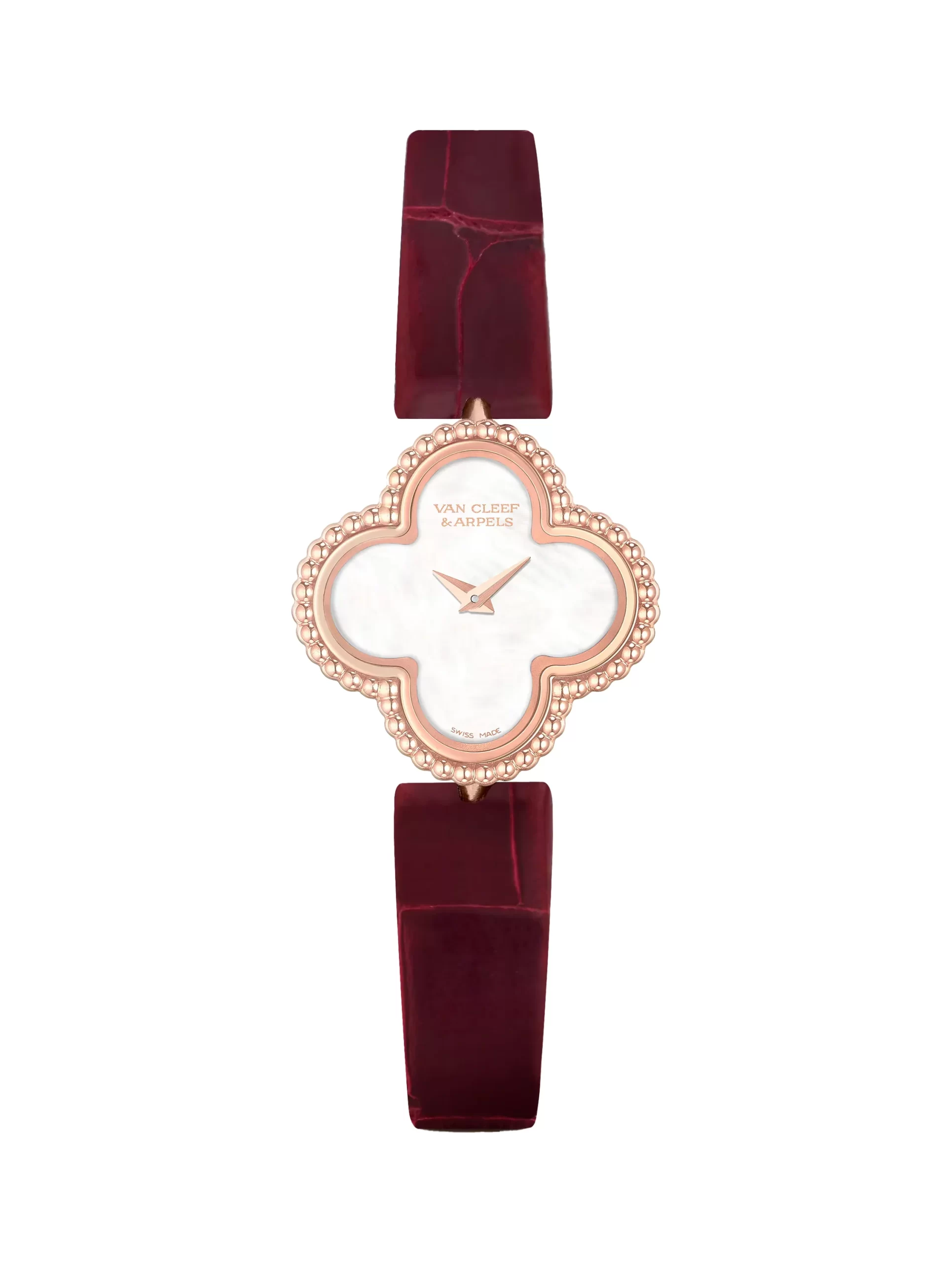Van-Cleef-Arpels-Sweet-Alhambra-Watch-VCARO8SF00-18k-Rose-Gold-MOP-Dial-Leather-Quartz Van-Cleef-Arpels-Sweet-Alhambra-Watch-VCARO8SF00-18k-Rose-Gold-MOP-Dial-Leather-Quartz