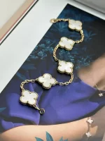 Van-Cleef-Arpels-Vintage-Alhambra-Bracelet-VCARA41800-5-Motifs-MOP-18k-Yellow-Gold