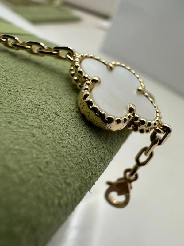 Van-Cleef-Arpels-Vintage-Alhambra-Bracelet-VCARA41800-5-Motifs-White-MOP-Yellow-Gold