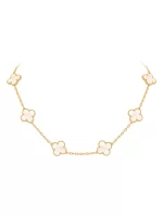 Van-Cleef-Arpels-Vintage-Alhambra-Necklace-10-Motifs-White-MOP-VCARA42800-18k-Yellow-Gold-42