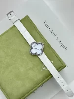 Van-Cleef-Arpels-Vintage-Alhambra-Watch-Medium-Model-18k-White-Gold-MOP-Dial-Quartz-Up