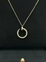 Cartier-Juste-Un-Clou-Necklace-18k-Rose-Gold-Pave-Diamonds-Front