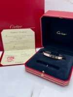Cartier-Love-Open-Cuff-Bracelet-18k-Rose-Gold-Original