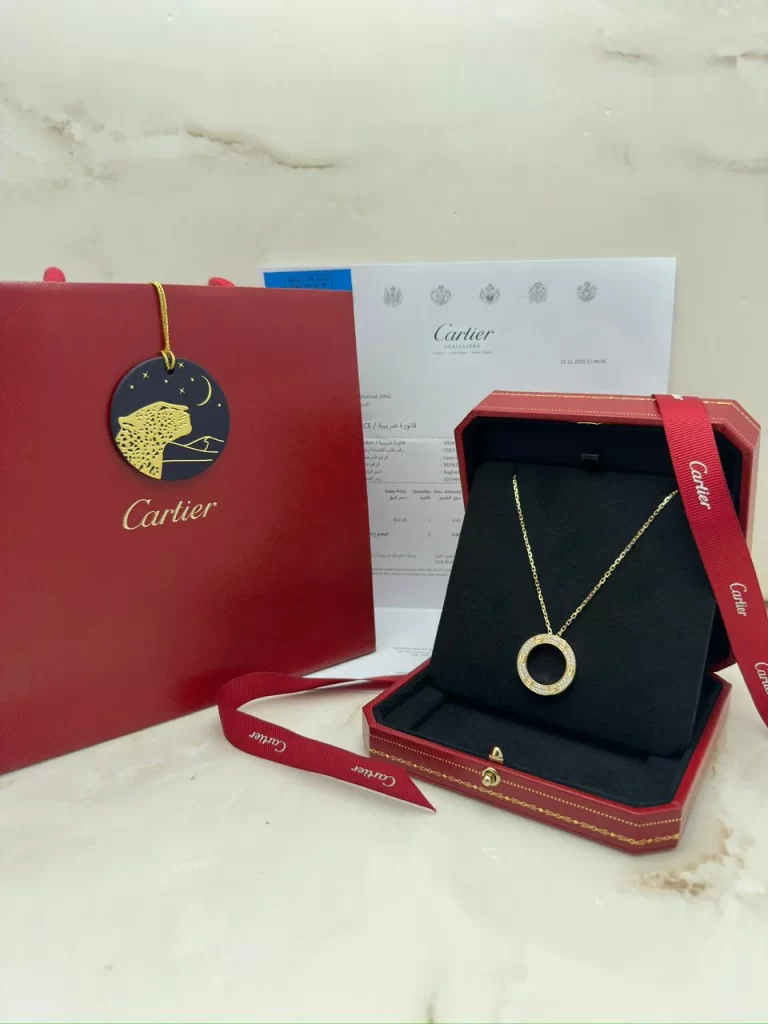 Cartier-Love-Pendant-B7058400-18k-Yellow-Gold-Pave-Diamonds-Service-Paper