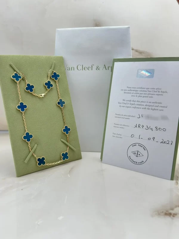 Van-Cleef-And-Arpels-Vintage-Alhambra-Necklace-10-Motifs-Agate-VCARP34800-Authentic