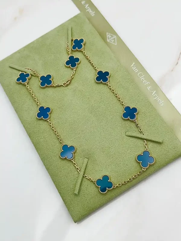 Van-Cleef-And-Arpels-Vintage-Alhambra-Necklace-10-Motifs-Agate-VCARP34800-Yellow-Gold