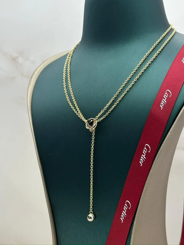 Cartier-Baby-Trinity-Pampilles-Necklace-18k-Rose-White-Yellow-Gold