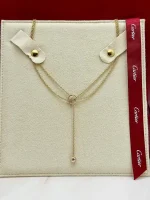 Cartier-Baby-Trinity-Pampilles-Necklace-18k-Rose-White-Yellow-Gold-Front