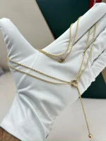 Cartier-Baby-Trinity-Pampilles-Necklace-18k-Rose-White-Yellow-Gold-Hand