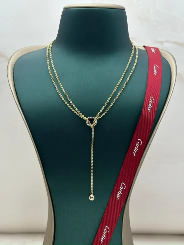 Cartier-Baby-Trinity-Pampilles-Necklace-Pink-White-Yellow-Gold