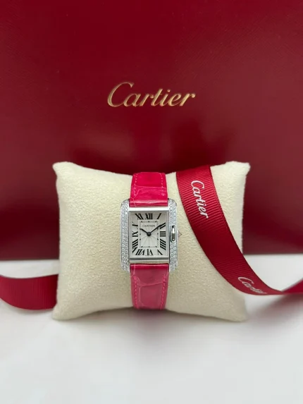 Cartier-Tank-Anglaise-Watch-WT100015-18k-White-Gold-Diamonds-Quartz-Front