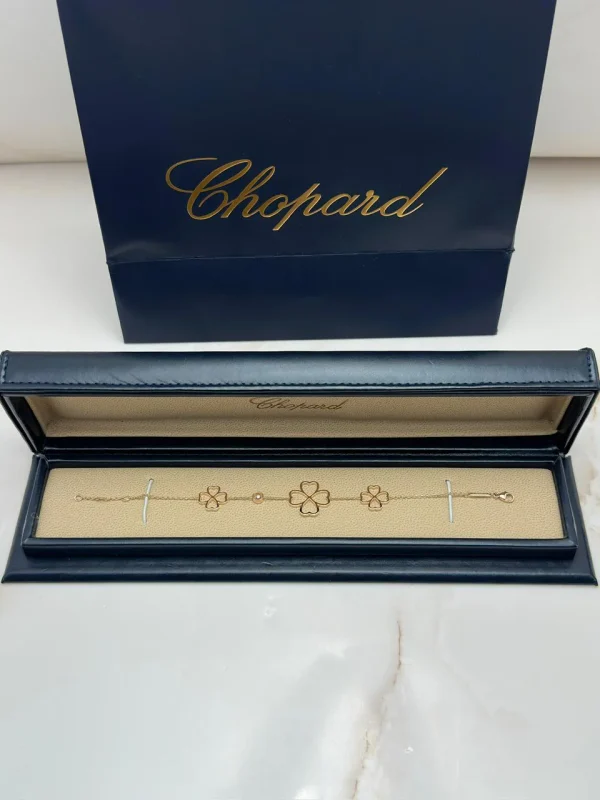 Chopard-Happy-Diamonds-Clover-Bracelet-18k-Rose-Gold-Authentic