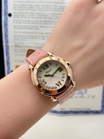 Chopard-Happy-Sport-Watch-247471-18k-Rose-Gold-Factory-Diamonds-Pink-Leather-Mother-Of-Pearl