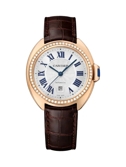 Cle-De-Cartier-Watch-WJCL0047-18k-Rose-Gold-Factory-Diamonds-Leather-Automatic