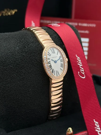 Cartier-Baignoire-Watch-Mini-Model-WB520026-18k-Rose-Gold-Factory-Diamonds-Side