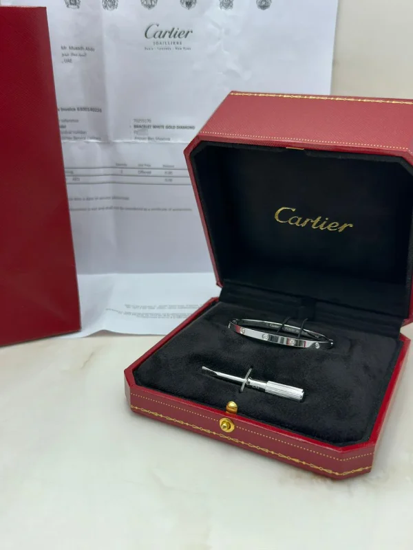 Cartier-Love-10-Diamonds-Bracelet-Small-Model-18k-White-Gold-Original