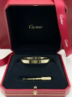 Cartier-Love-Classic-Model-Bracelet-18k-Yellow-Gold-Front-Box