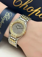 Chopard-Gstaad-Ladies-Watch-18k-Yellow-Gold-Steel-Diamonds-Hand