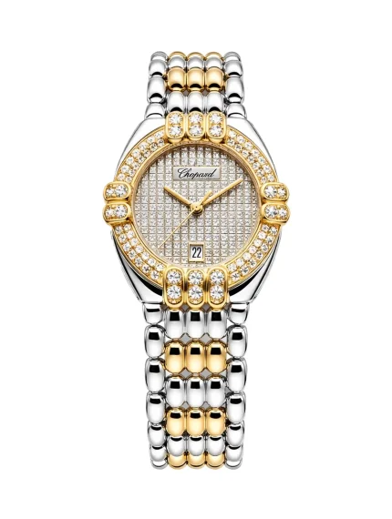 Chopard-Gstaad-Ladies-Watch-18k-Yellow-Gold-Steel-Diamonds-Quartz