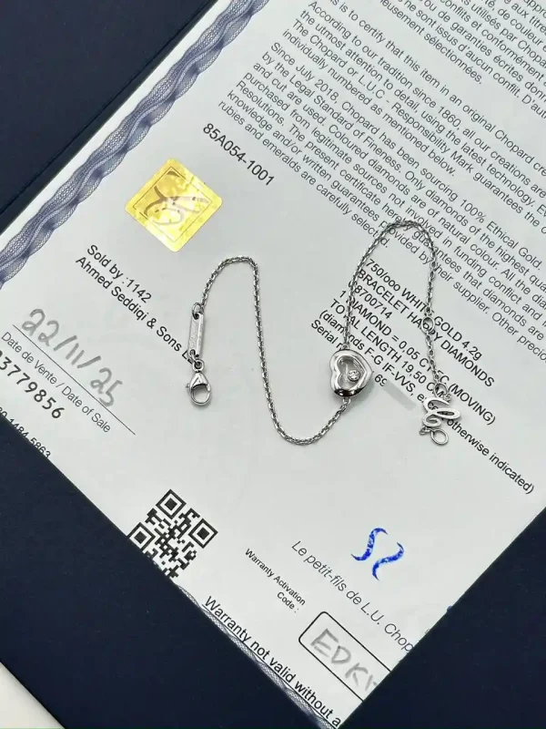 Chopard-Happy-Diamonds-Icons-85A054-1001-Bracelet-18k-White-Gold-Certificate